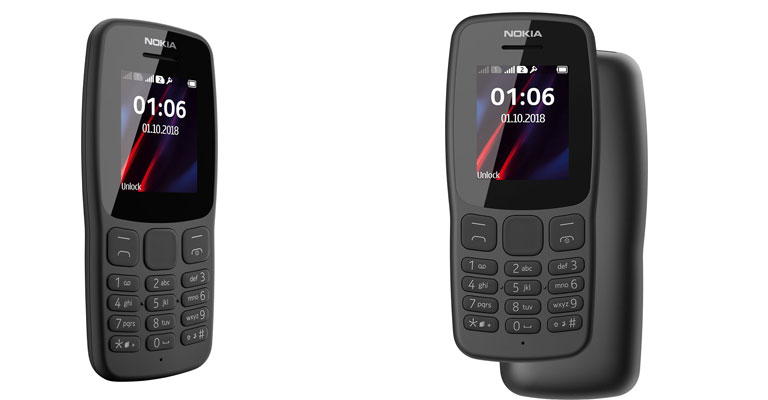 Ponsel Nokia 106 dengan fitur sederhana untuk kamu yang bosan dengan smartphone. Foto: Nokia