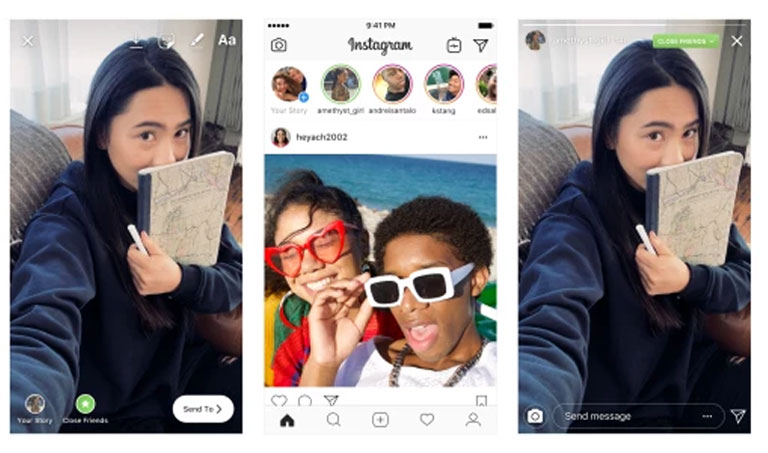 Fitur baru Instagram Stories yang memungkinkan kamu berbagi cerita pada orang-orang tertentu. Foto: Instagram